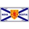Smart Blonde Nova Scotia Flag Novelty Vanity Metal License Plate Tag Sign